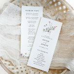 Botanical Wildflowers | Elegant Wedding Programme<br><div class="desc">These whimsical wedding programs feature a bouquet of illustrated,  colourful pink and purple wildflowers and green leaves on a white background. A simple design that is both boho and elegant. Easily add your order of ceremony and the names of your wedding party.</div>