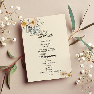 Botanical wildflowers garden flora Details Program Invitation