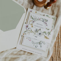 Botanical Wildflowers | Monogram Wedding