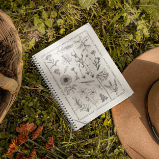 Botanical Wildflowers Vintage Floral Notebook
