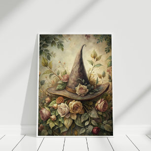 Botanical Witch Hat  – Rustic Cottagecore Wall Art