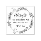 Botanical Wreath Family Rustic Script Address