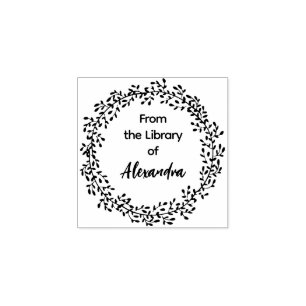 BOTANICAL WREATH From the library of Rubber Stamp
