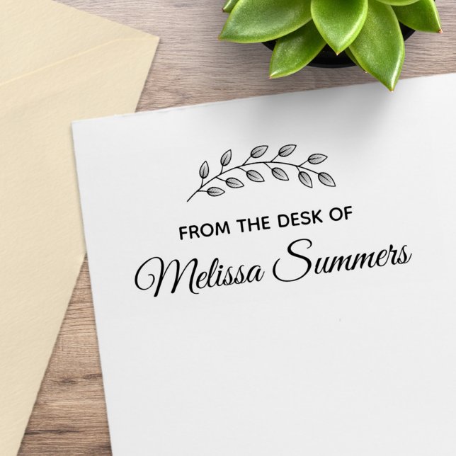 Botanical Wreath Leaves Branch from the Desk of Rubber Stamp (Creator Uploaded)