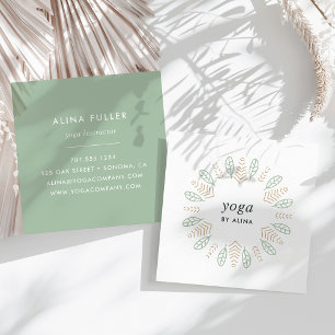 Botanical Wreath Square Business Card