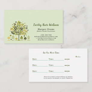 BotanicalLightGreen HolisticWellness Appointment& Business Card