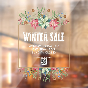 Botanicals Winter Sale Window Cling