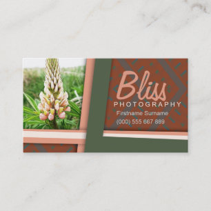 Botanics Photography Earthy Modern photo template Business Card