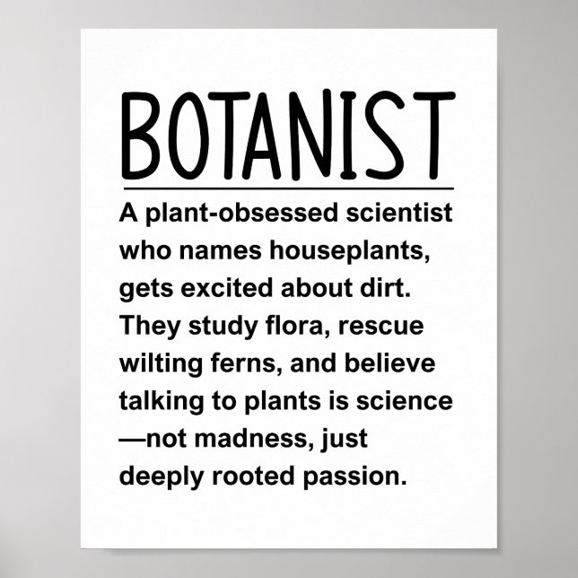 Botanist Poster (Front)