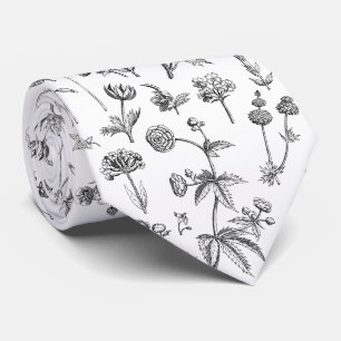  Botanticals Floral Black     Tie