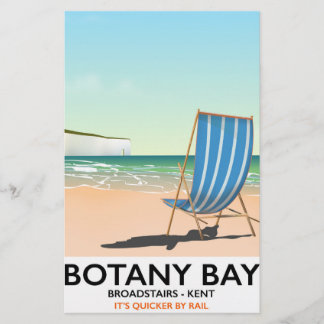 Botany Bay, Broadstairs Kent beach travel poster Stationery