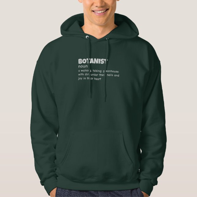 Botany Expert Funny Definition Hoodie (Front)
