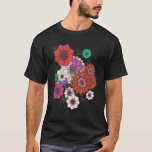 Botany Flower Blossoms Garden Wildflower Vintage B T-Shirt