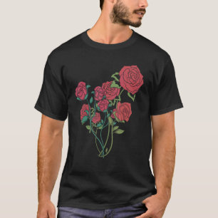 Botany Garden Rose Flower Blossoms Wildflower Bota T-Shirt