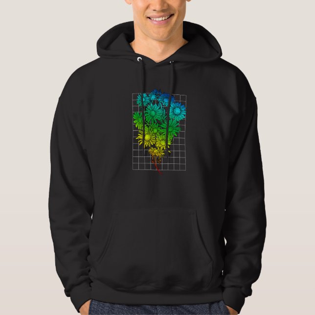 Botany Gardener Flower Blossoms Garden Colourful D Hoodie (Front)