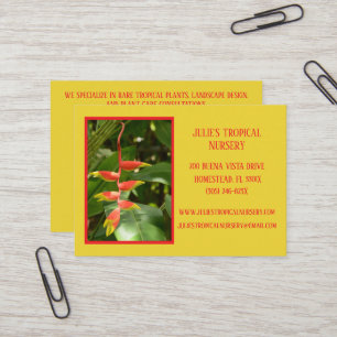 Botany Green Plant Nursery Tropical Plants Business Card