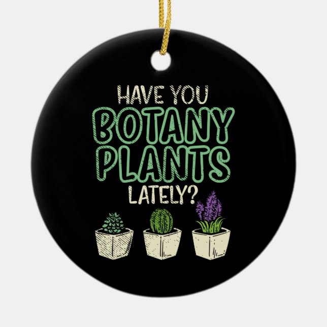 Botany Plants Ceramic Tree Decoration (Front)