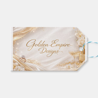 Botella con diseño personalizado que combina. gift tags