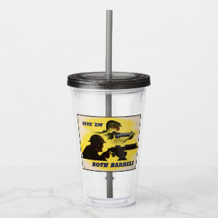 Both Barrels, Military & Industry, War Effort Acrylic Tumbler