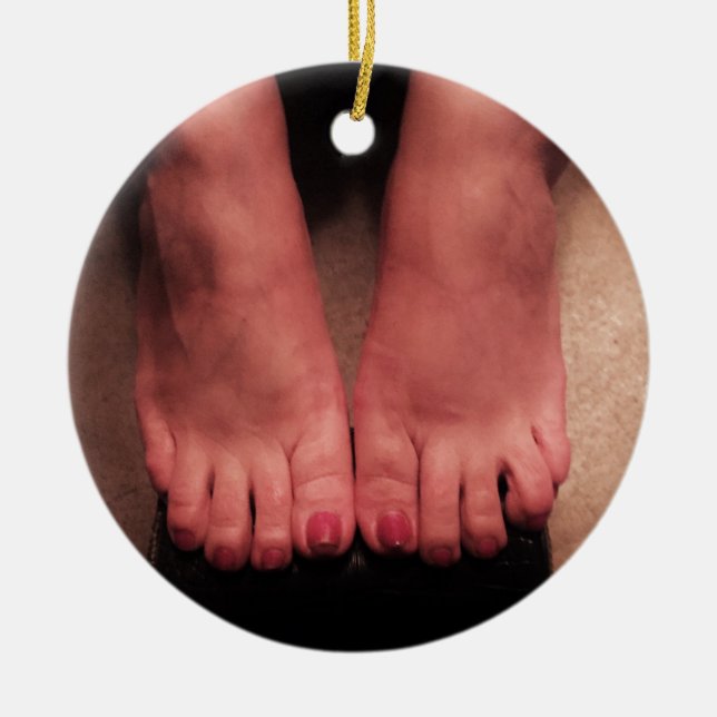 BOTH FEET CERAMIC TREE DECORATION (Front)