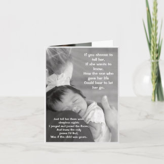 Both her mother's love. card