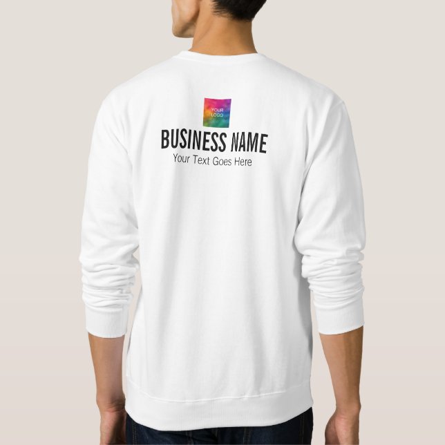 Both Sided Print Mens Modern Best Your Logo Here Sweatshirt (Back)