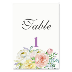 both sided spring flower, table card
