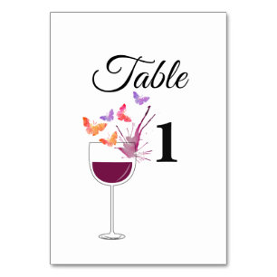 both sided, wine, table card
