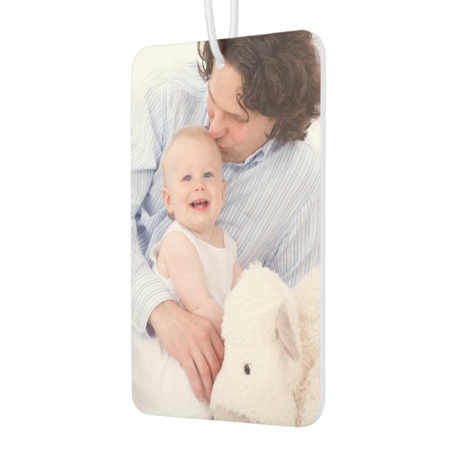 Both Sides Family Photo Custom Unique Car Air Freshener (Left)