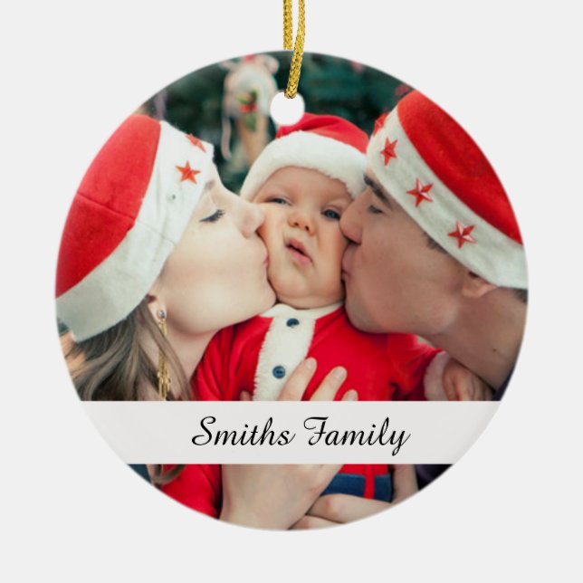 Both Sides Family Photo Ornaments Keepsake Gifts (Front)