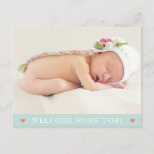 Both Sides Now New Baby Announcement Card