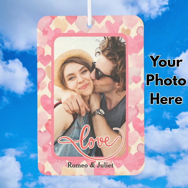 Both Sides Same Custom Photo Car Car Air Freshener (Personalized Photo Car Air Freshener )