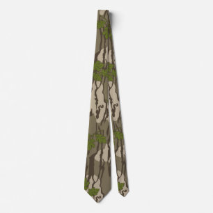 Botom lands camo oak tree leaf pattern tie