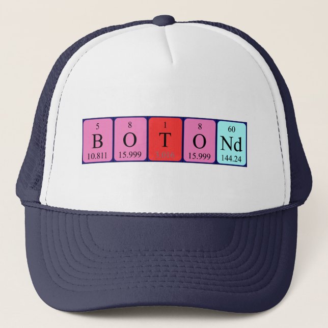 Botond periodic table name hat (Front)