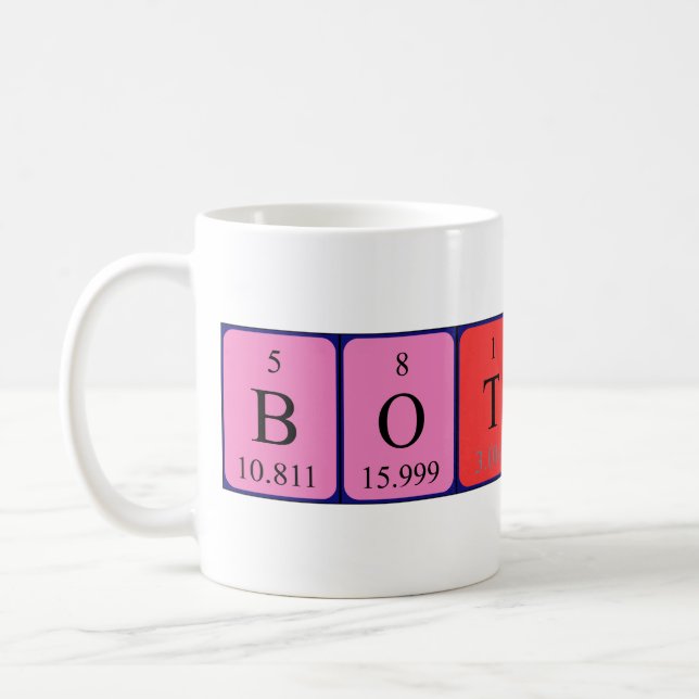 Botond periodic table name mug (Left)