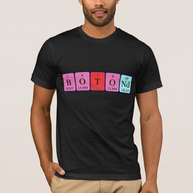 Botond periodic table name shirt (Front)
