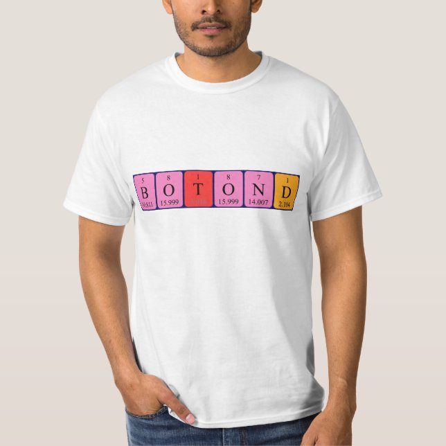 Botond periodic table name shirt (Front)