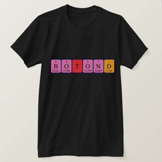 Botond periodic table name shirt (Design Front)