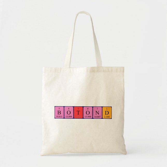 Botond periodic table name tote bag (Front)