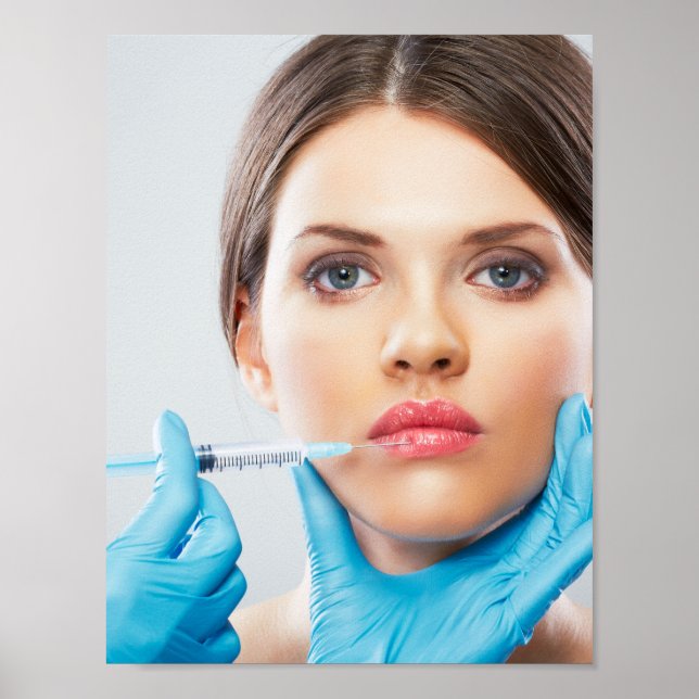 Botox and filler injections by aesthetic doctor poster (Front)