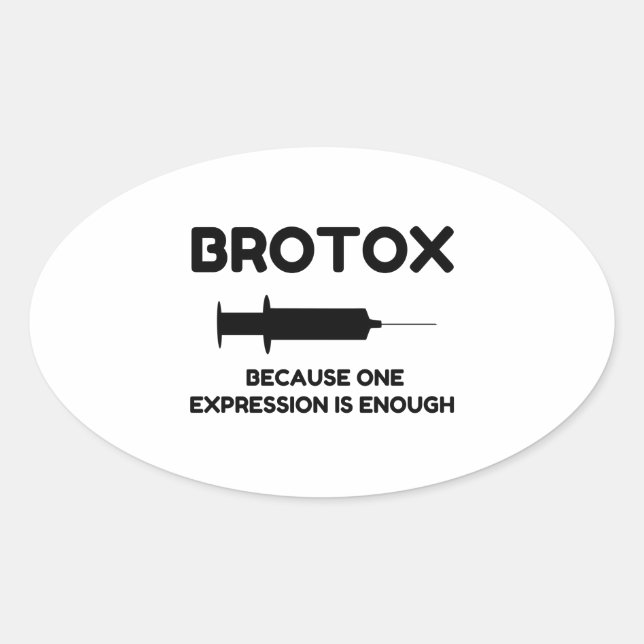 Botox Expression Oval Sticker (Front)