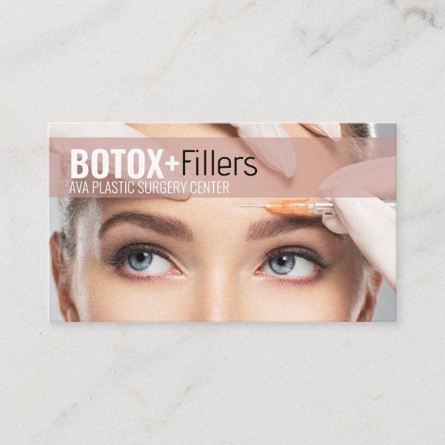 Botox Fillers Plastic Surgery  Business Card (Front)
