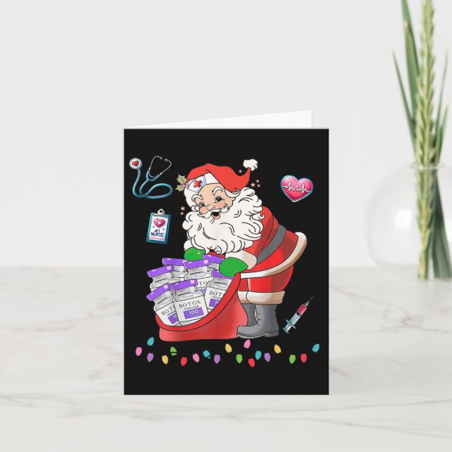 Botox Nurse Christmas Aesthetic Nurse Injecto Boto Card (Front)
