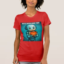 Bots Need Love Too - Women's Bright Red