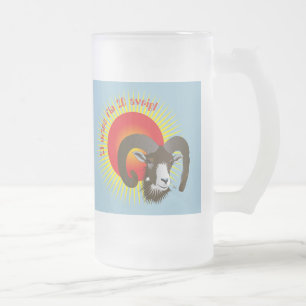 Botsch 21 mars fin 20 avrigl Scadiola Frosted Glass Beer Mug