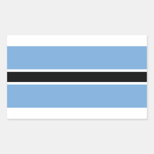 Botswana Adhesive Flag Rectangular Sticker