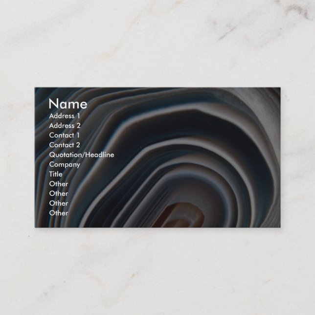 Botswana agate business card (Front)