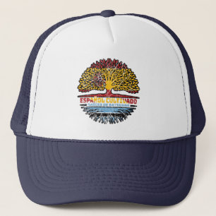 Botswana Batswana Spanish Spain Tree Roots Flag Trucker Hat