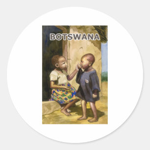 Botswana Classic Round Sticker
