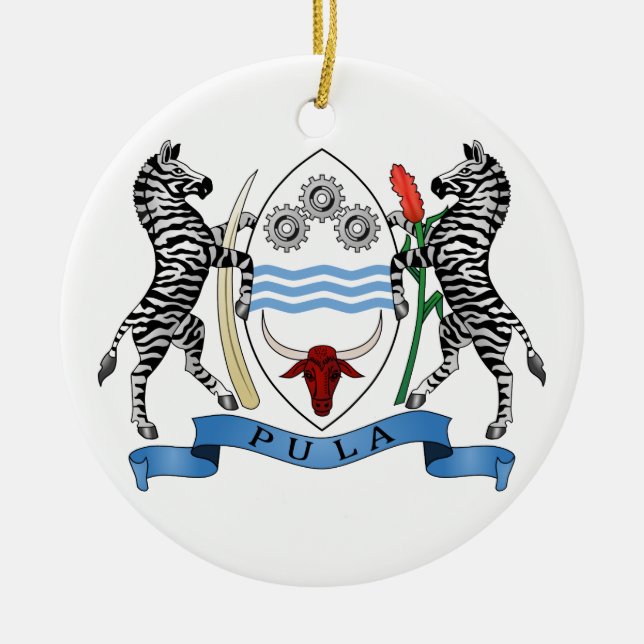 Botswana Coat of Arms Ornament (Front)